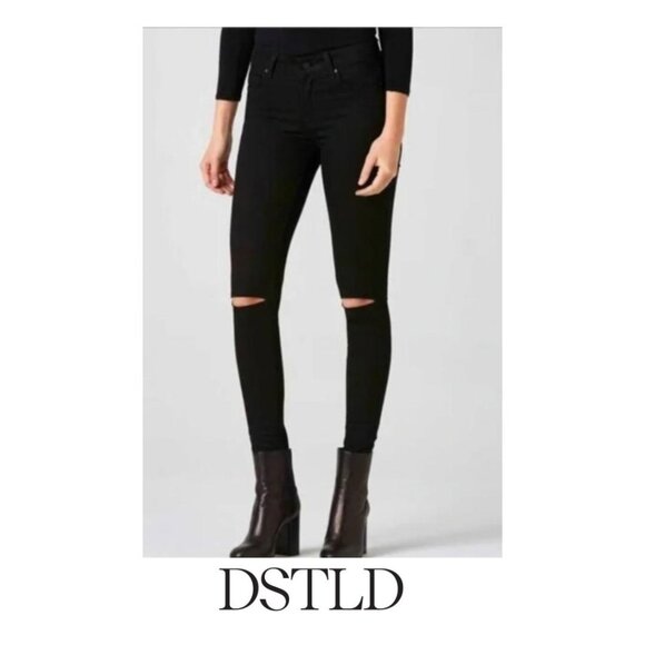 *DSTLD Women’s High Rise Split-Knee Skinny Jeans O-14 - Picture 1 of 8